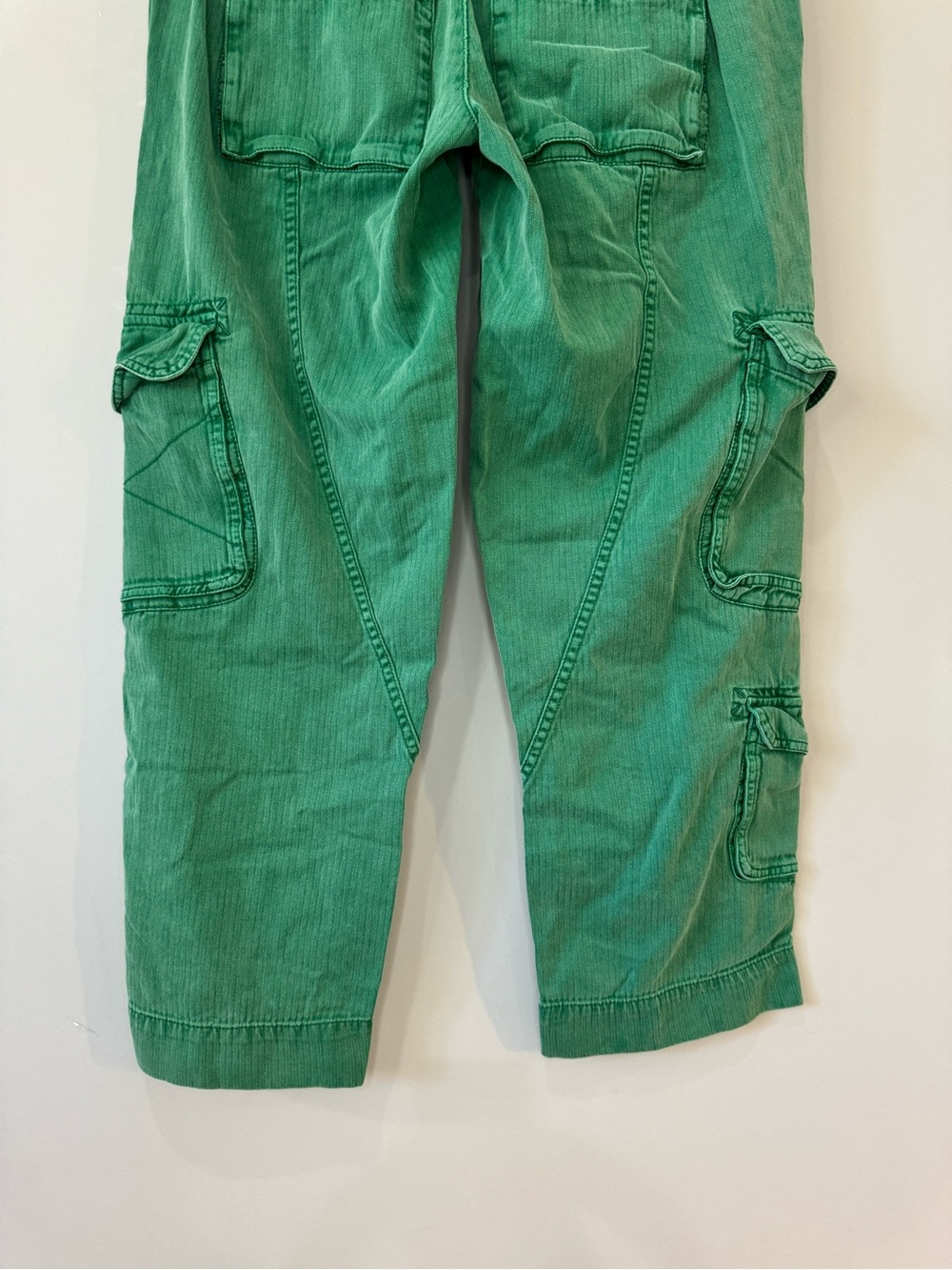 Free People Tahiti Green low Rise Wide Leg Cargo Pocket Pants Size XS - Picture 10 of 14